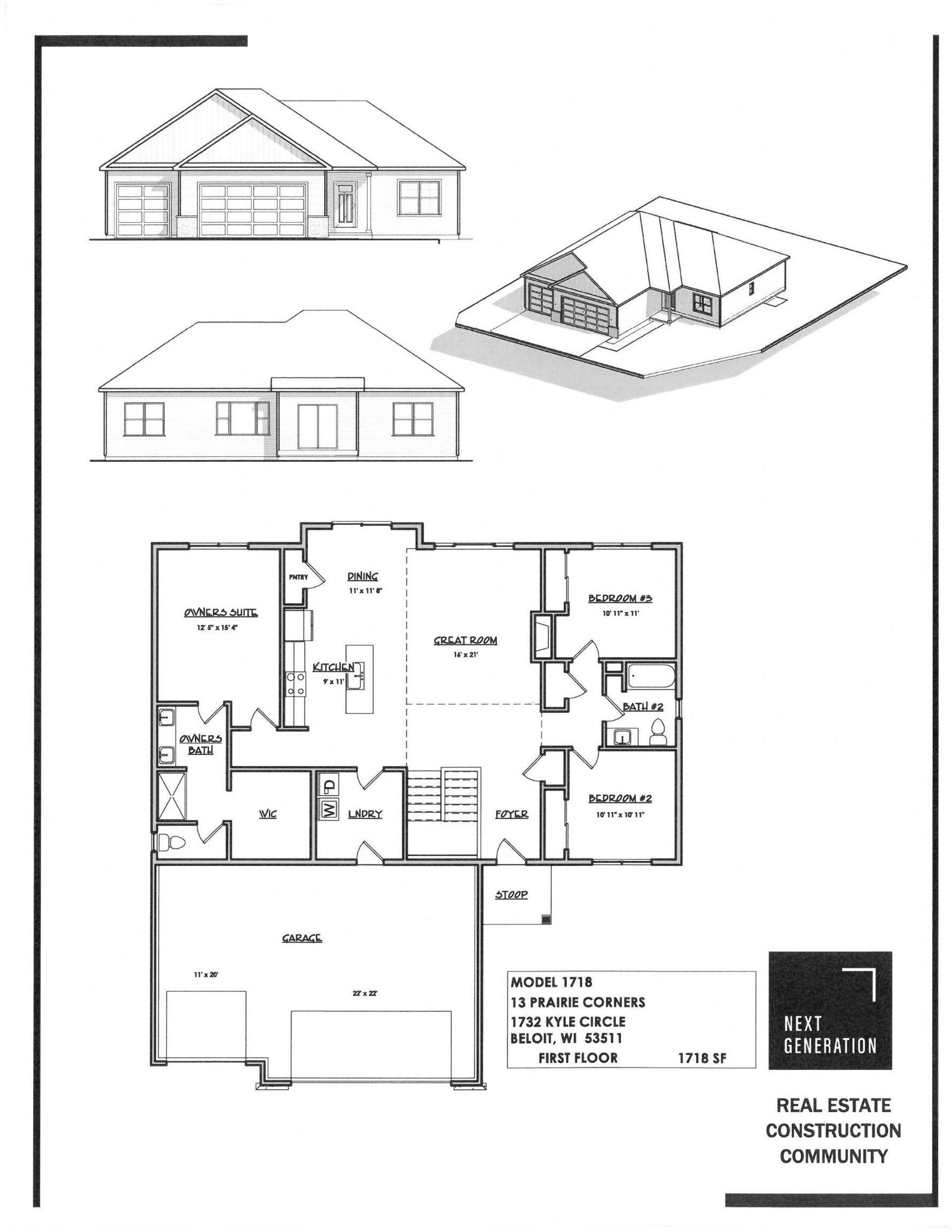 Single Family 3BR 2BA - 1732 E Kyle Circle, Beloit, WI