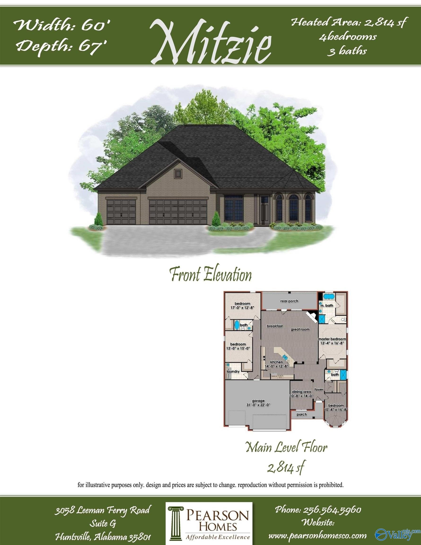 Single Family 4BR 3BA - 106 Green Lite Way, Huntsville, AL