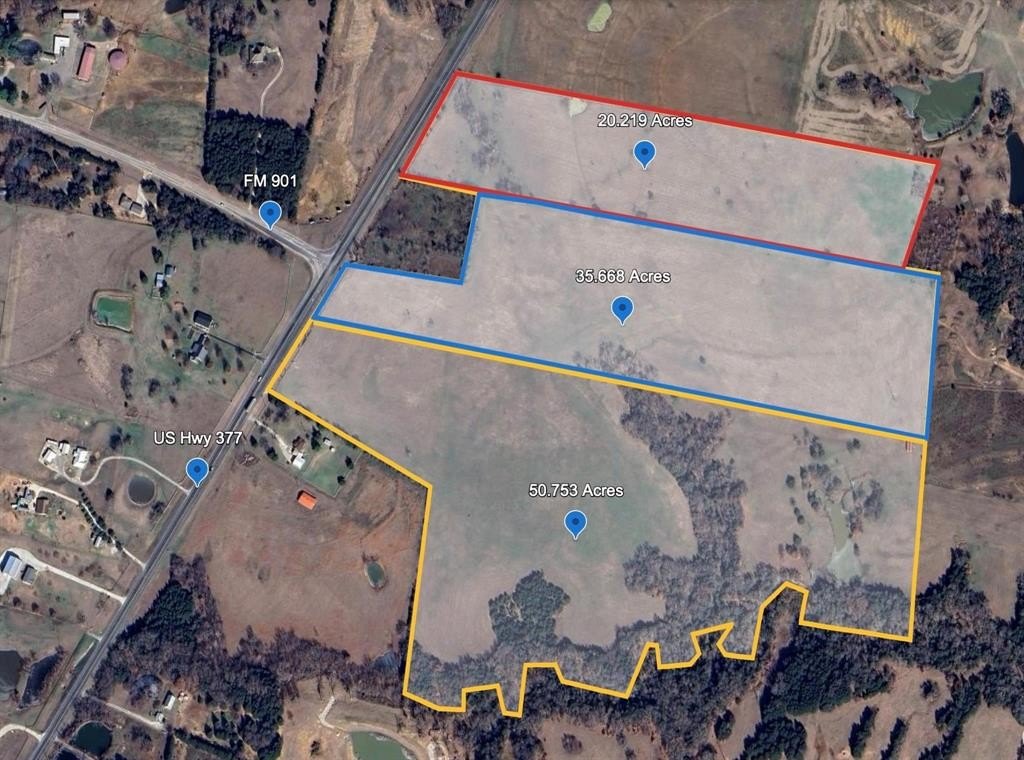 Plots and Land - 35+ Acres US Highway 377, Gordonville, TX