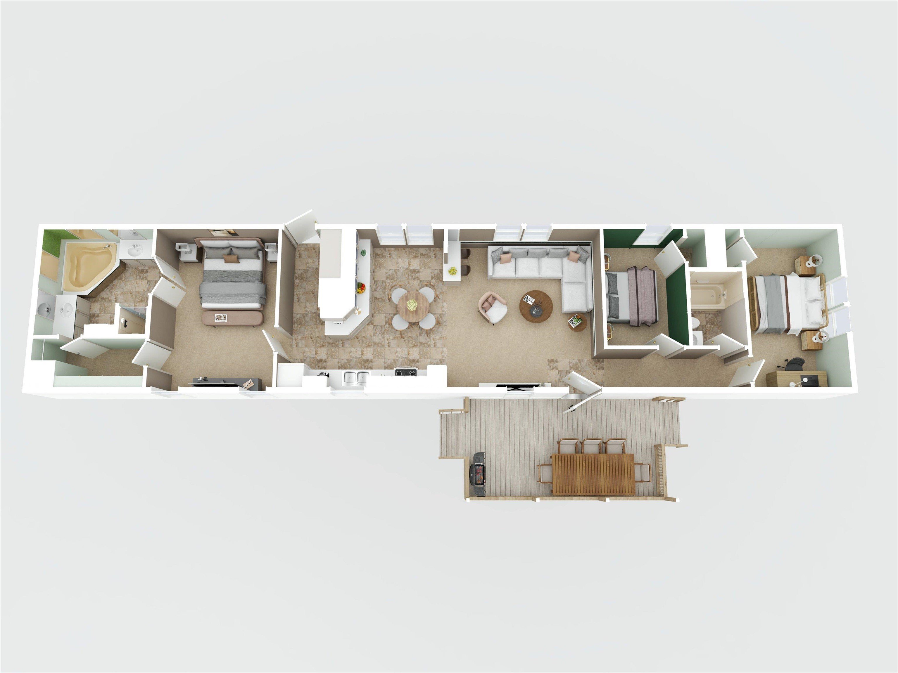 Single Family 3BR 2BA - 288 Cardinal Way, Brookeland, TX