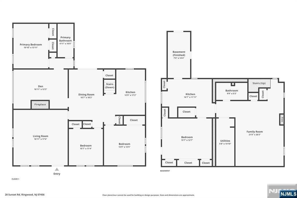 Single Family 3BR 2BA - 28 Sunset Road, Ringwood, NJ