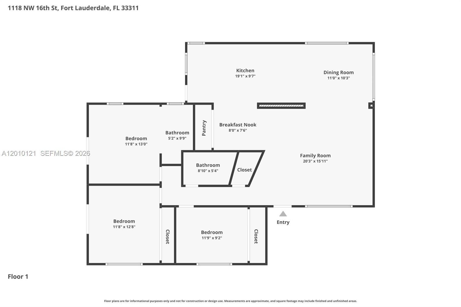 Single Family 3BR 2BA - 1118 NW 16th St, Fort Lauderdale, FL