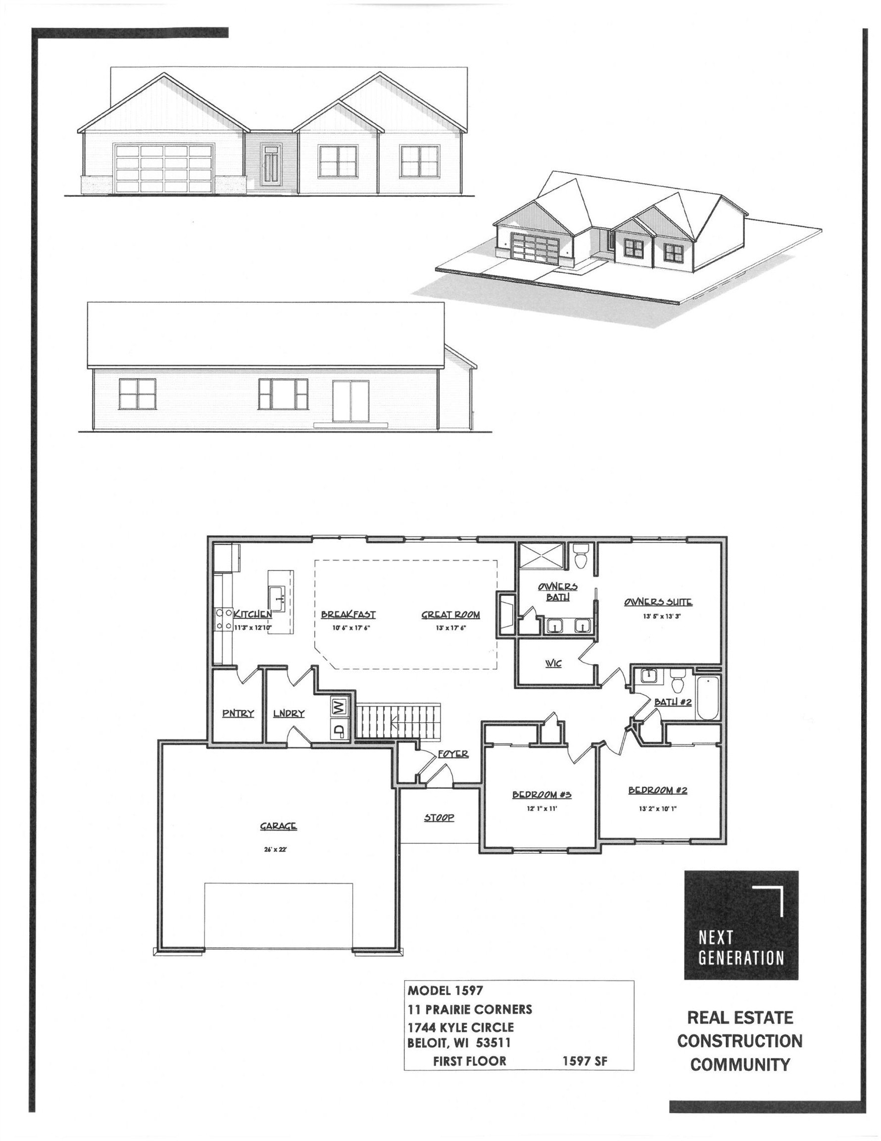 Single Family 3BR 2BA - 1744 E Kyle Circle, Beloit, WI
