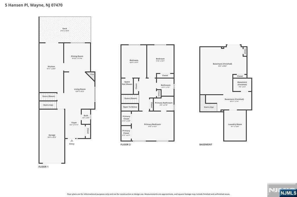 Single Family 3BR 3BA - 5 Hansen Place, Wayne, NJ